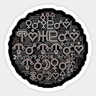 Astrology Symbols Word Cloud (7) Sticker